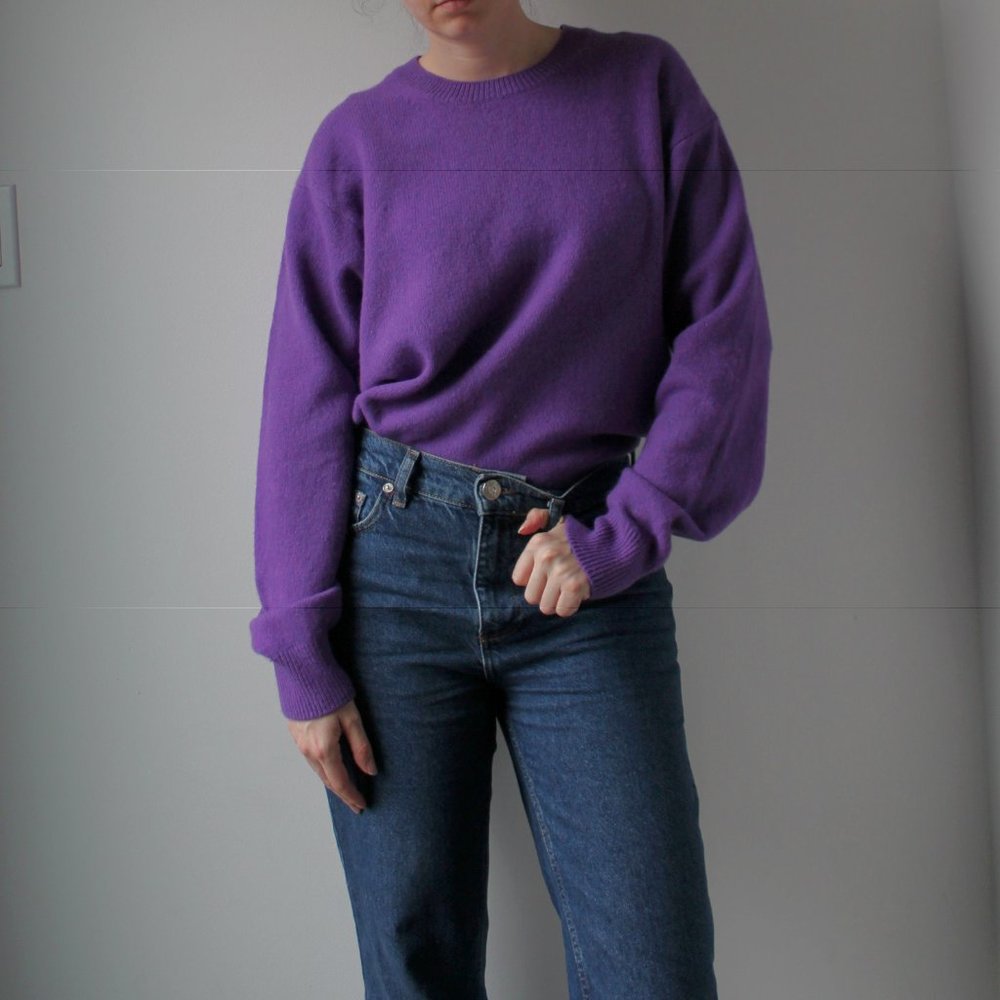Purple wool sweater